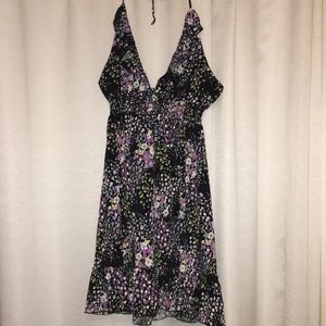 Floral Print Halter Dress